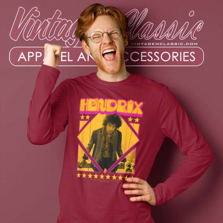 Jimi Hendrix Shirt Groovy Hendrix Logo Long Sleeve Tee Jimi Hendrix Shirt Groovy Hendrix Logo Long Sleeve Tee