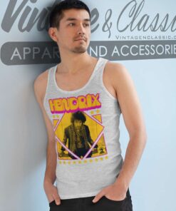 Jimi Hendrix Shirt Groovy Hendrix Logo Tank Top Racerback