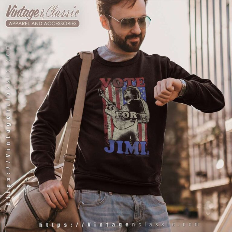 Jimi Hendrix Shirt Guitar Flag Vote Sweatshirt Jimi Hendrix Shirt Guitar Flag Vote Sweatshirt
