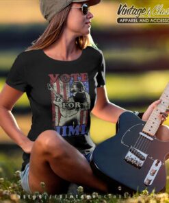 Jimi Hendrix Shirt Guitar Flag Vote Women TShirt