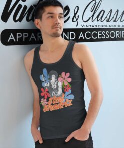 Jimi Hendrix Shirt Inspired Flower Tank Top Racerback