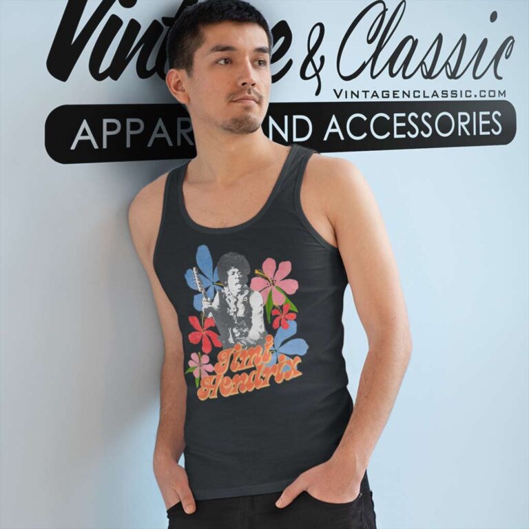 Jimi Hendrix Shirt Inspired Flower Tank Top Racerback Jimi Hendrix Shirt Inspired Flower Tank Top Racerback