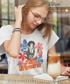 Jimi Hendrix Shirt Inspired Flower Women TShirt