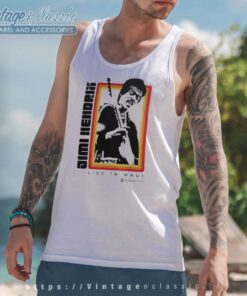 Jimi Hendrix Shirt Live In Maui Photo Tank Top Racerback
