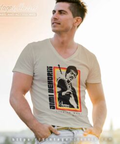 Jimi Hendrix Shirt Live In Maui Photo V Neck TShirt