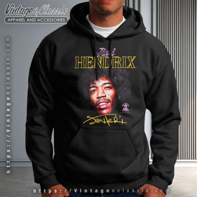 Jimi Hendrix Shirt Portrait With Signature Hoodie 1 Jimi Hendrix Shirt Portrait With Signature Hoodie 1