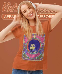 Jimi Hendrix Shirt Psychedelic Poster Women TShirt