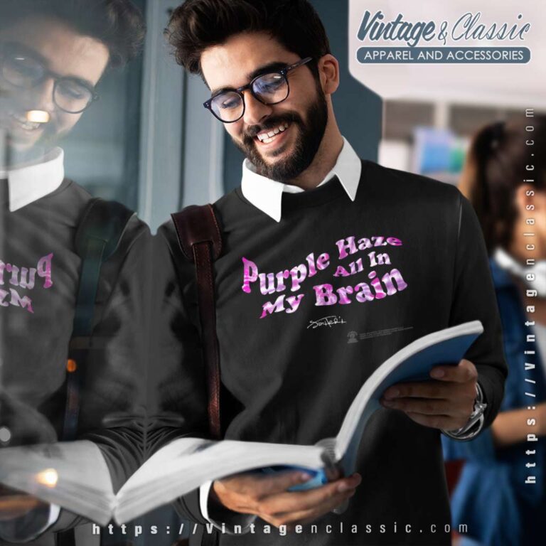 Jimi Hendrix Shirt Purple Haze Lyric Sweatshirt Jimi Hendrix Shirt Purple Haze Lyric Sweatshirt