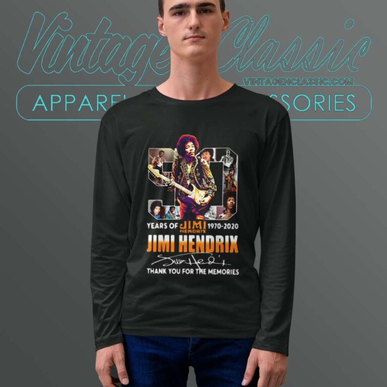 Jimi Hendrix Shirt Thank You For The Memories Long Sleeve Tee Jimi Hendrix Shirt Thank You For The Memories Long Sleeve Tee