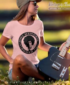 Jimi Hendrix Shirt White Circle Women TShirt