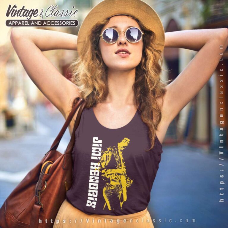 Jimi Hendrix Silhouette Guitar Shirt Tank Top Racerback Jimi Hendrix Silhouette Guitar Shirt Tank Top Racerback