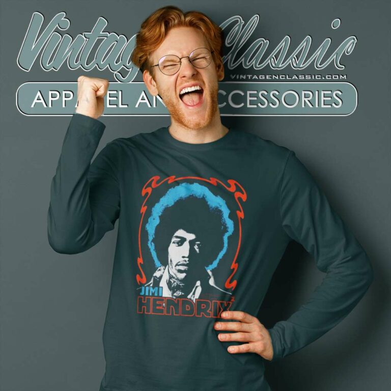 Jimi Hendrix Tri Color Long Sleeve Tee Jimi Hendrix Tri Color Long Sleeve Tee