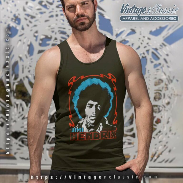 Jimi Hendrix Tri Color Tank Top Racerback Jimi Hendrix Tri Color Tank Top Racerback