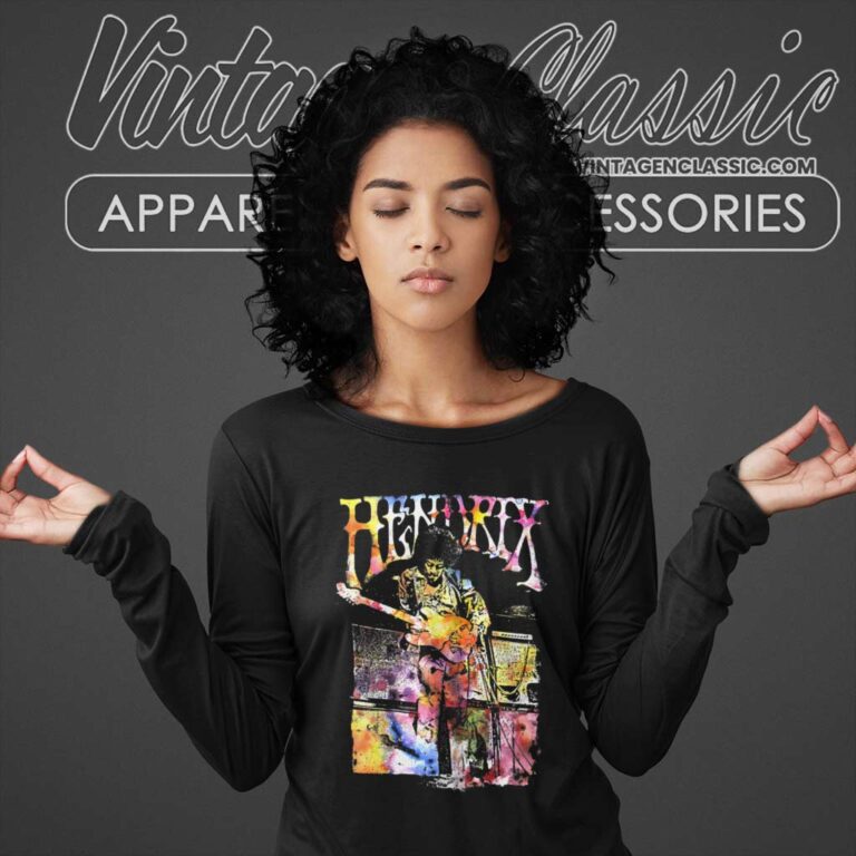 Jimi Hendrix Watercolor Hendrix Long Sleeve Tee Jimi Hendrix Watercolor Hendrix Long Sleeve Tee