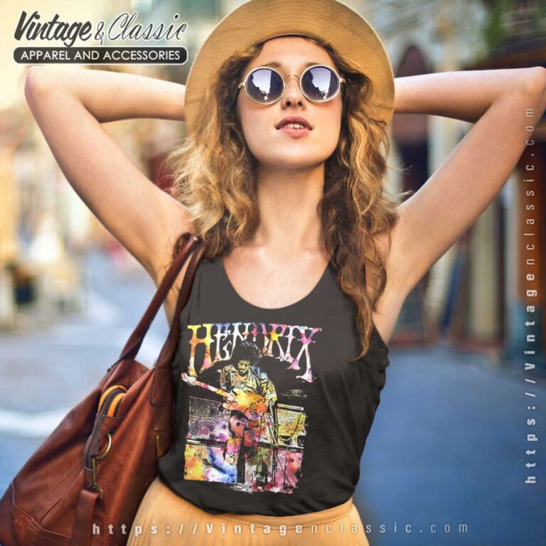 Jimi Hendrix Watercolor Hendrix Tank Top Racerback Jimi Hendrix Watercolor Hendrix Tank Top Racerback