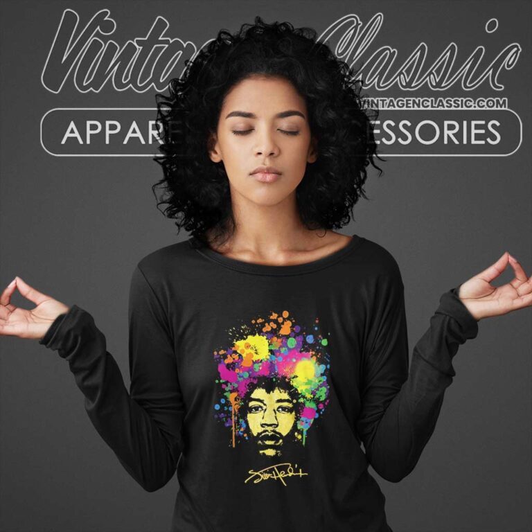 Jimi Hendrix Watercolor Long Sleeve Tee Jimi Hendrix Watercolor Long Sleeve Tee