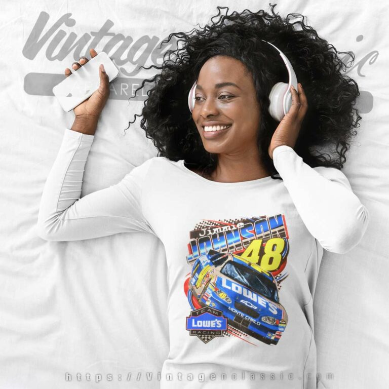 Jimmie Johnson 48 Lowes Nascar Racing Long Sleeve Tee Jimmie Johnson 48 Lowes Nascar Racing Long Sleeve Tee
