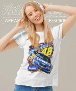 Jimmie Johnson 48 Lowes Nascar Racing Women TShirt