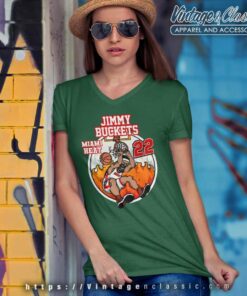 Jimmy Buckets Cartoon Jimmy Butler 22 Miami Basketball Proplayer V Neck TShirt