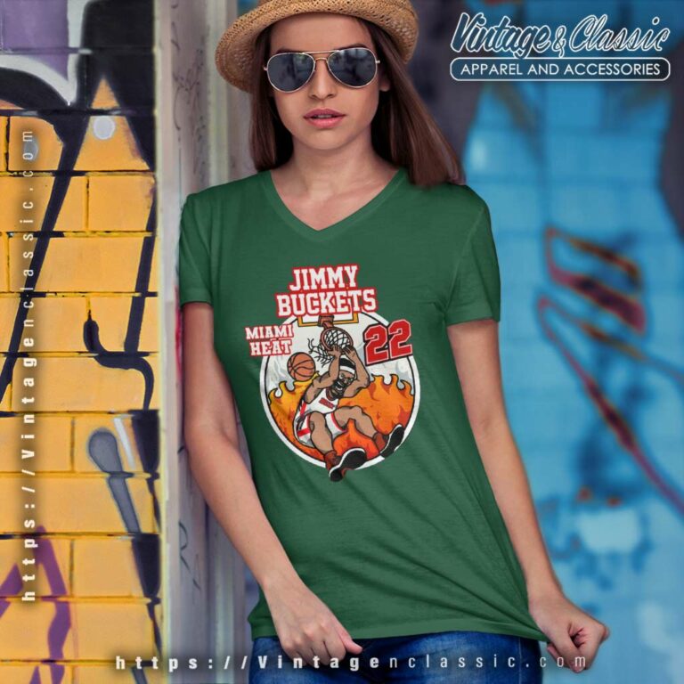 Jimmy Buckets Cartoon Jimmy Butler 22 Miami Basketball Proplayer V Neck TShirt Jimmy Buckets Cartoon Jimmy Butler 22 Miami Basketball Proplayer V Neck TShirt