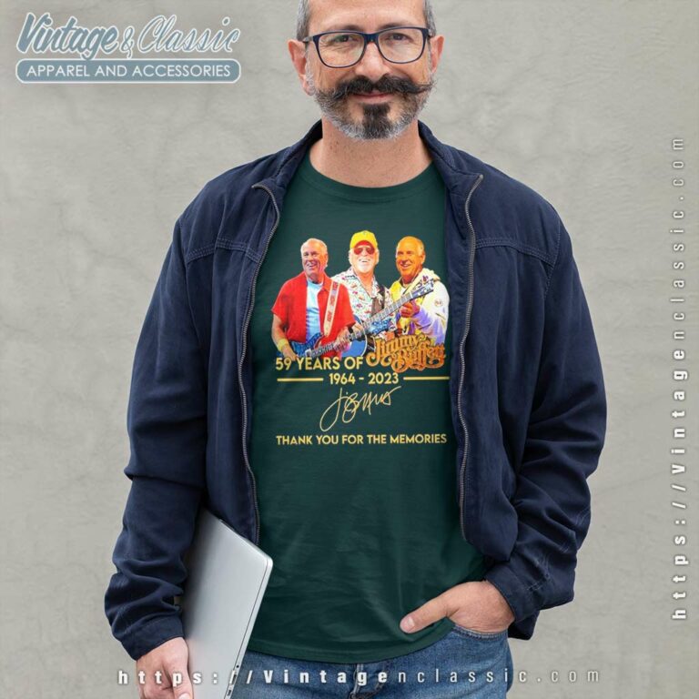 Jimmy Buffett 59 Years 1964 2023 Thanks For The Memories Signature Long Sleeve Tee Jimmy Buffett 59 Years 1964 2023 Thanks For The Memories Signature Long Sleeve Tee