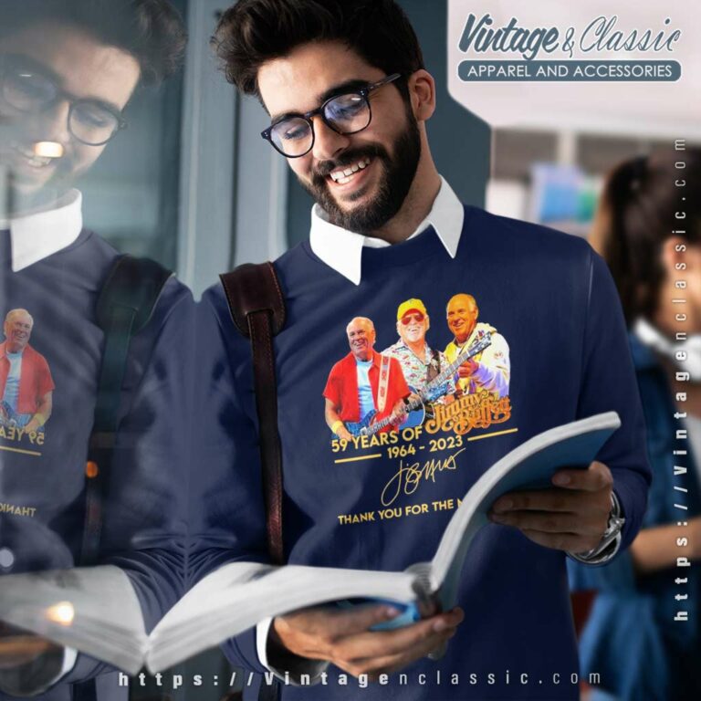 Jimmy Buffett 59 Years 1964 2023 Thanks For The Memories Signature Sweatshirt Jimmy Buffett 59 Years 1964 2023 Thanks For The Memories Signature Sweatshirt