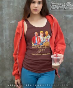 Jimmy Buffett 59 Years 1964 2023 Thanks For The Memories Signature Tank Top Racerback