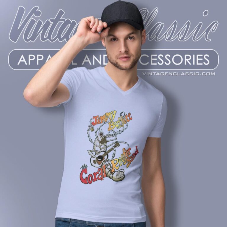 Jimmy Buffett Acoustic Tour V Neck TShirt Jimmy Buffett Acoustic Tour V Neck TShirt