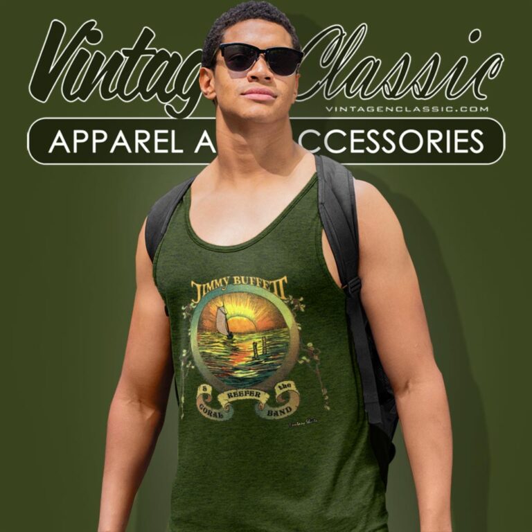Jimmy Buffett And The Coral Reefer Band Tank Top Racerback Jimmy Buffett And The Coral Reefer Band Tank Top Racerback