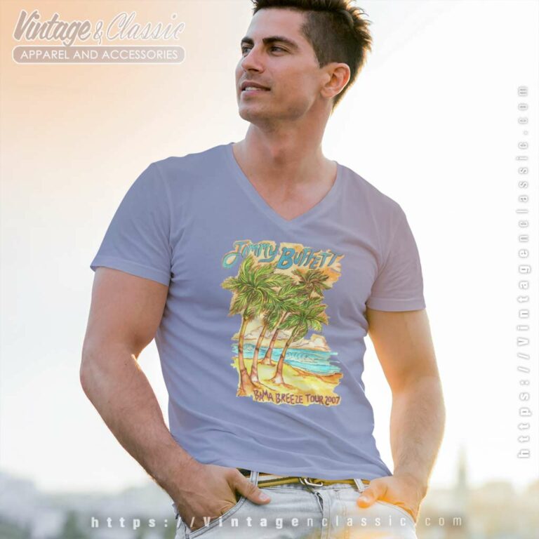 Jimmy Buffett Bama Breeze 2007 Tour V Neck TShirt Jimmy Buffett Bama Breeze 2007 Tour V Neck TShirt