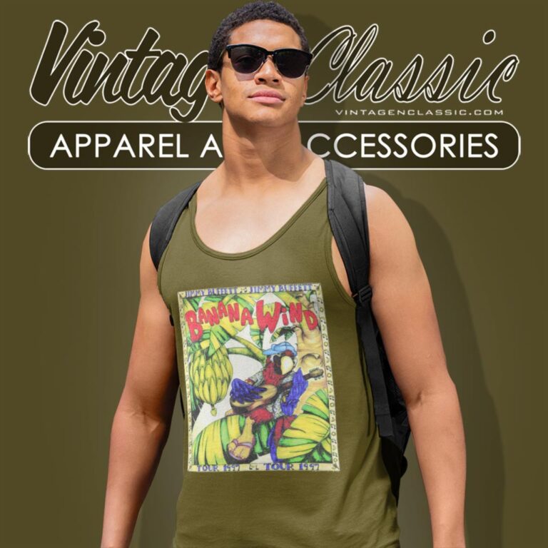 Jimmy Buffett Banana Wind Tour Tank Top Racerback Jimmy Buffett Banana Wind Tour Tank Top Racerback