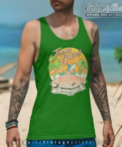 Jimmy Buffett Beach House On The Moon Tour Vintage Tank Top Racerback