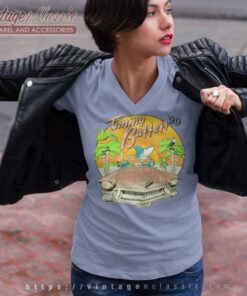 Jimmy Buffett Beach House On The Moon Tour Vintage V Neck TShirt