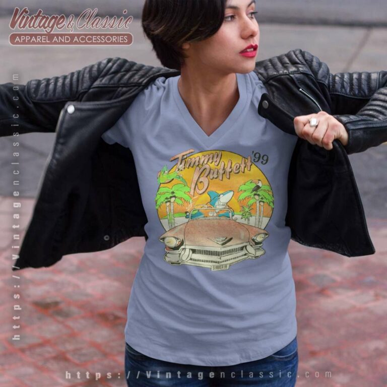 Jimmy Buffett Beach House On The Moon Tour Vintage V Neck TShirt Jimmy Buffett Beach House On The Moon Tour Vintage V Neck TShirt