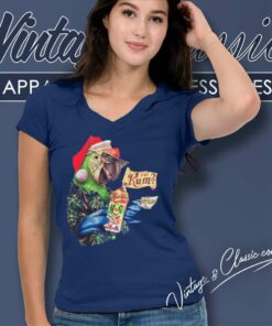 Jimmy Buffett Christmas Shirt Got Rum Red Parrot Cocktails Margaritas V Neck TShirt
