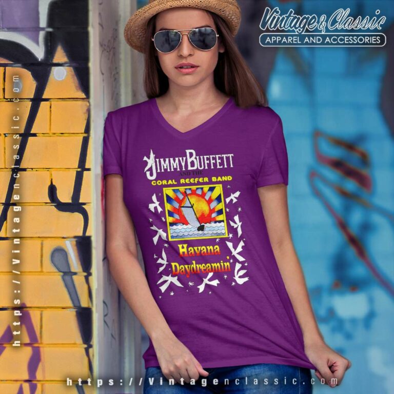 Jimmy Buffett Havana Daydreamin Shirt Coral Reefer Band 1997 Concert Tour V Neck TShirt Jimmy Buffett Havana Daydreamin Shirt Coral Reefer Band 1997 Concert Tour V Neck TShirt