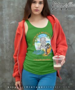 Jimmy Buffett If There Is A Heaven For Me Im Sure There Is A Beach Attached Tank Top Racerback