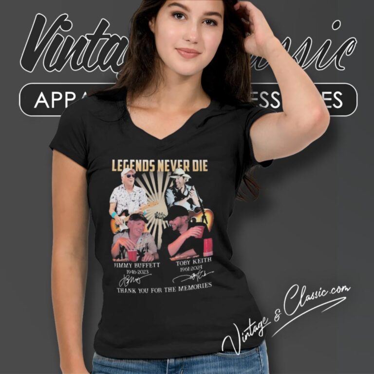 Jimmy Buffett Legend Never Die 2024 V Neck TShirt Jimmy Buffett Legend Never Die 2024 V Neck TShirt