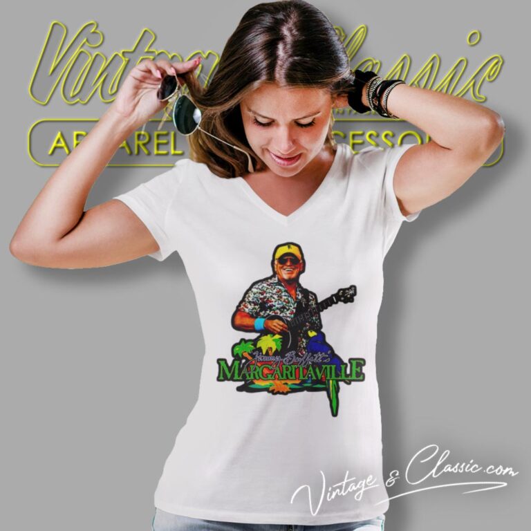 Jimmy Buffett Margaritaville Song V Neck TShirt Jimmy Buffett Margaritaville Song V Neck TShirt