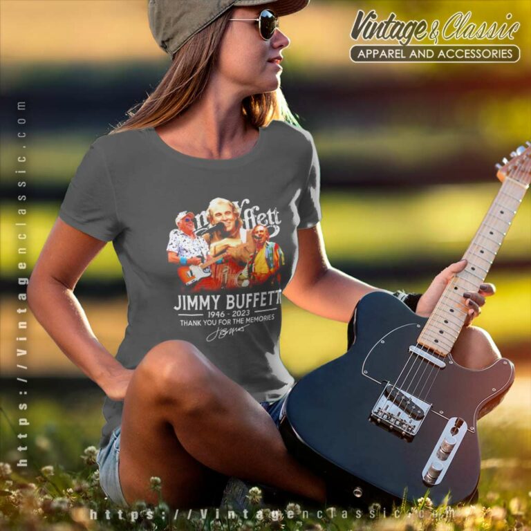 Jimmy Buffett Shirt 76 Years 1946 2023 Thank You For The Memories Women TShirt Jimmy Buffett Shirt 76 Years 1946 2023 Thank You For The Memories Women TShirt