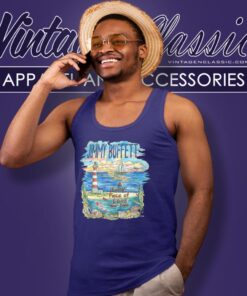 Jimmy Buffett Shirt A Salty Piece Of Land Tour 2005 Tank Top Racerback
