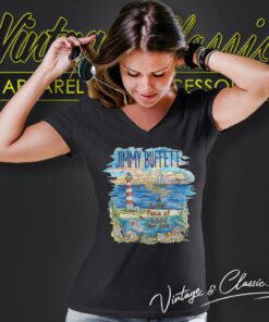 Jimmy Buffett Shirt A Salty Piece Of Land Tour 2005 V Neck TShirt