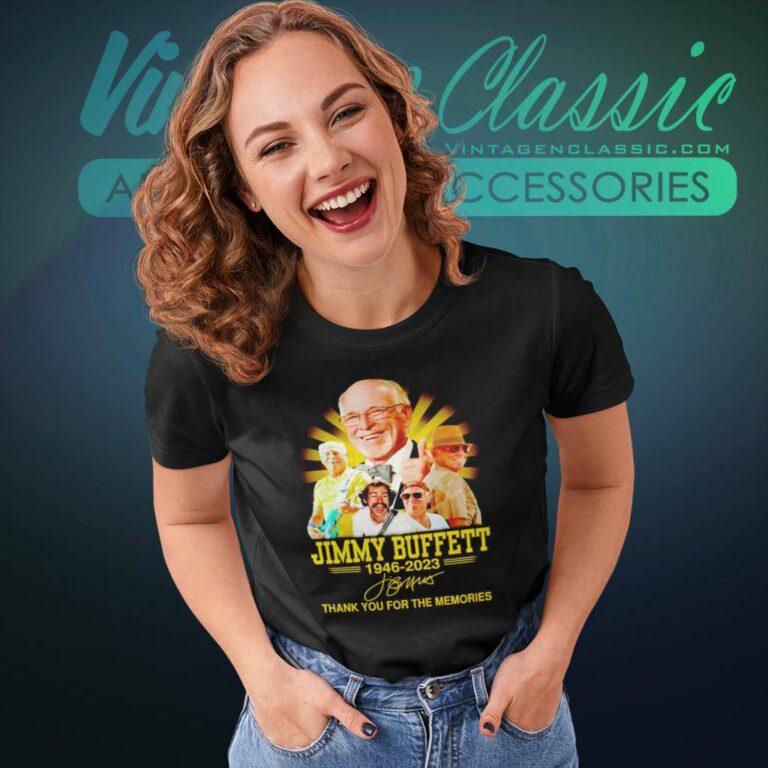 Jimmy Buffett Shirt Signature Thank You For The Memories Women TShirt Jimmy Buffett Shirt Signature Thank You For The Memories Women TShirt