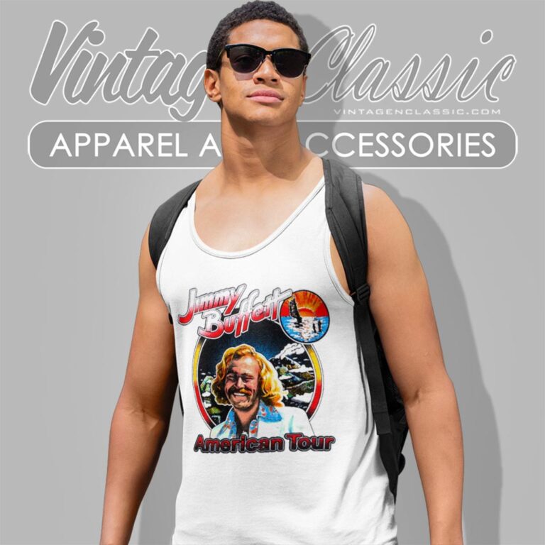 Jimmy Buffett Volcano American Tour Tank Top Racerback Jimmy Buffett Volcano American Tour Tank Top Racerback