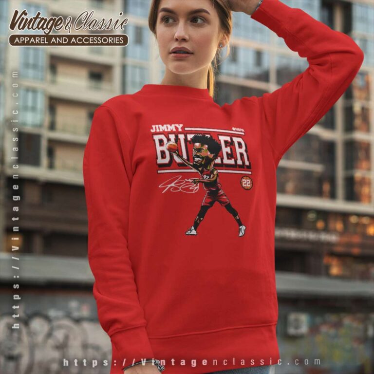 Jimmy Butler Cartoon Signature Miami Heat Sweatshirt Jimmy Butler Cartoon Signature Miami Heat Sweatshirt