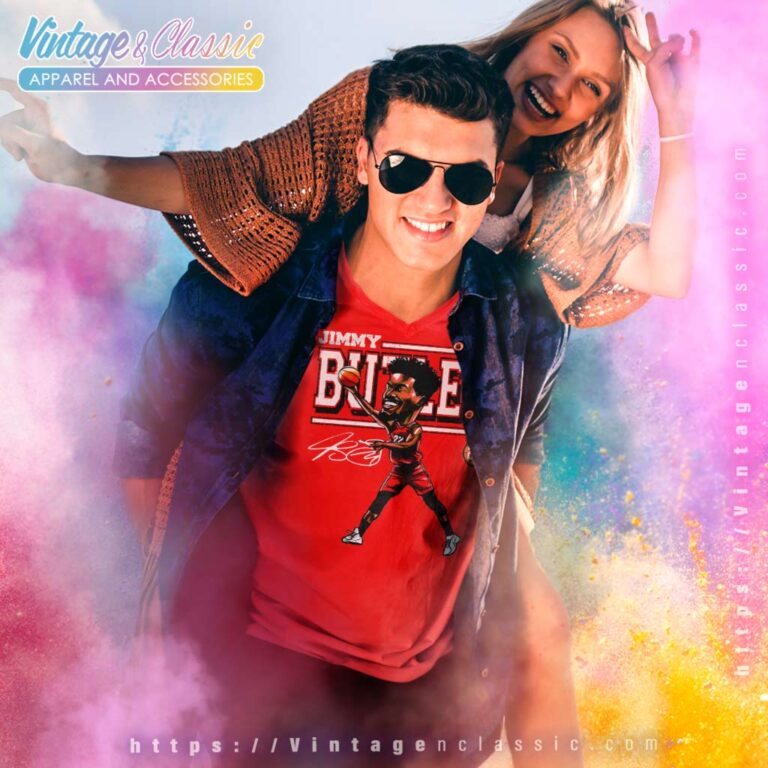 Jimmy Butler Cartoon Signature Miami Heat V Neck TShirt Jimmy Butler Cartoon Signature Miami Heat V Neck TShirt