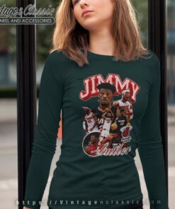 Jimmy Butler Miami Heat Nba Basketball 90s Graphic Long Sleeve Tee