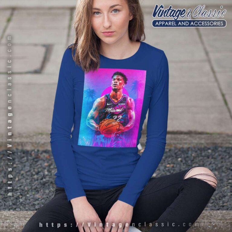 Jimmy Butler Miami Vice Artwork Long Sleeve Tee Jimmy Butler Miami Vice Artwork Long Sleeve Tee