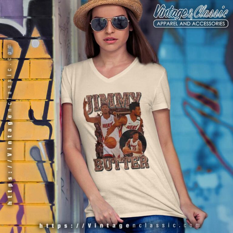 Jimmy Butler Mvp Player Miami Basketball 90s Retro V Neck TShirt Jimmy Butler Mvp Player Miami Basketball 90s Retro V Neck TShirt