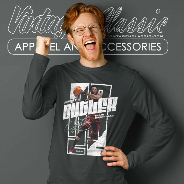 Jimmy Butler Signature Shirt Nbpa Miami Heat Logo Long Sleeve Tee Jimmy Butler Signature Shirt Nbpa Miami Heat Logo Long Sleeve Tee